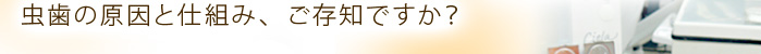 虫歯の原因と仕組み、ご存知ですか？